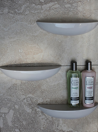 GoShelf: Stylish, Seamless Ceramic Shampoo Holder for Your Shower